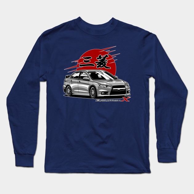 Lancer Evolution X Long Sleeve T-Shirt by idrdesign